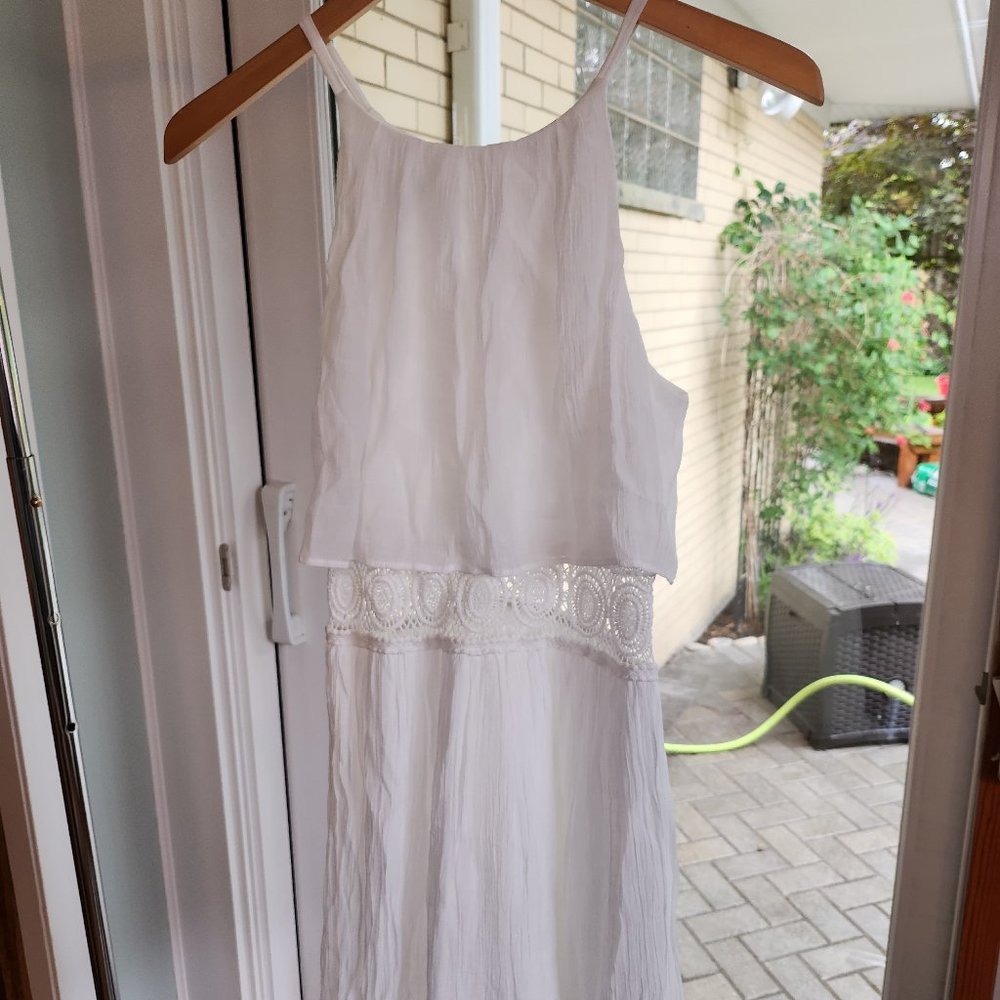 White Spaghetti Strapped Summer Dress
